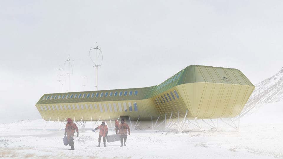 The new golden Arctowski station Antarctica