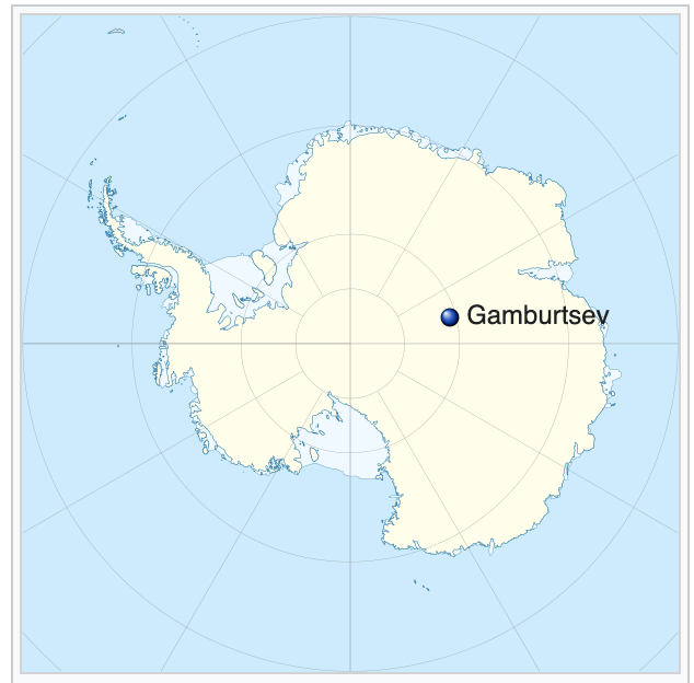 Location of the Gamburtsev mountains in East Antarctica

